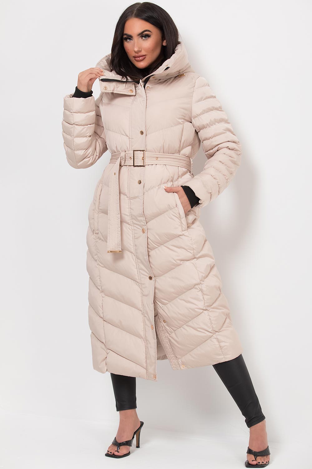 womens down coat longline