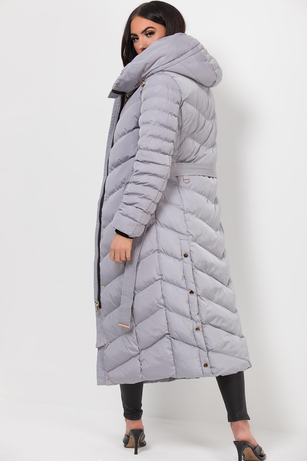 womens long puffer coat