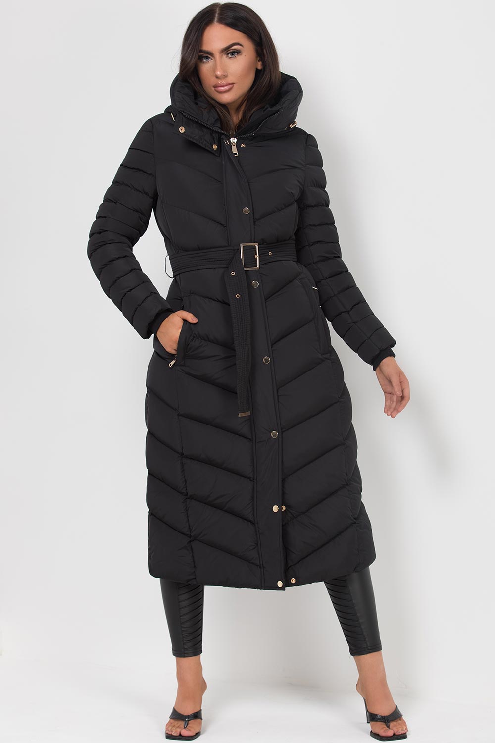 black down puffer coat womens uk