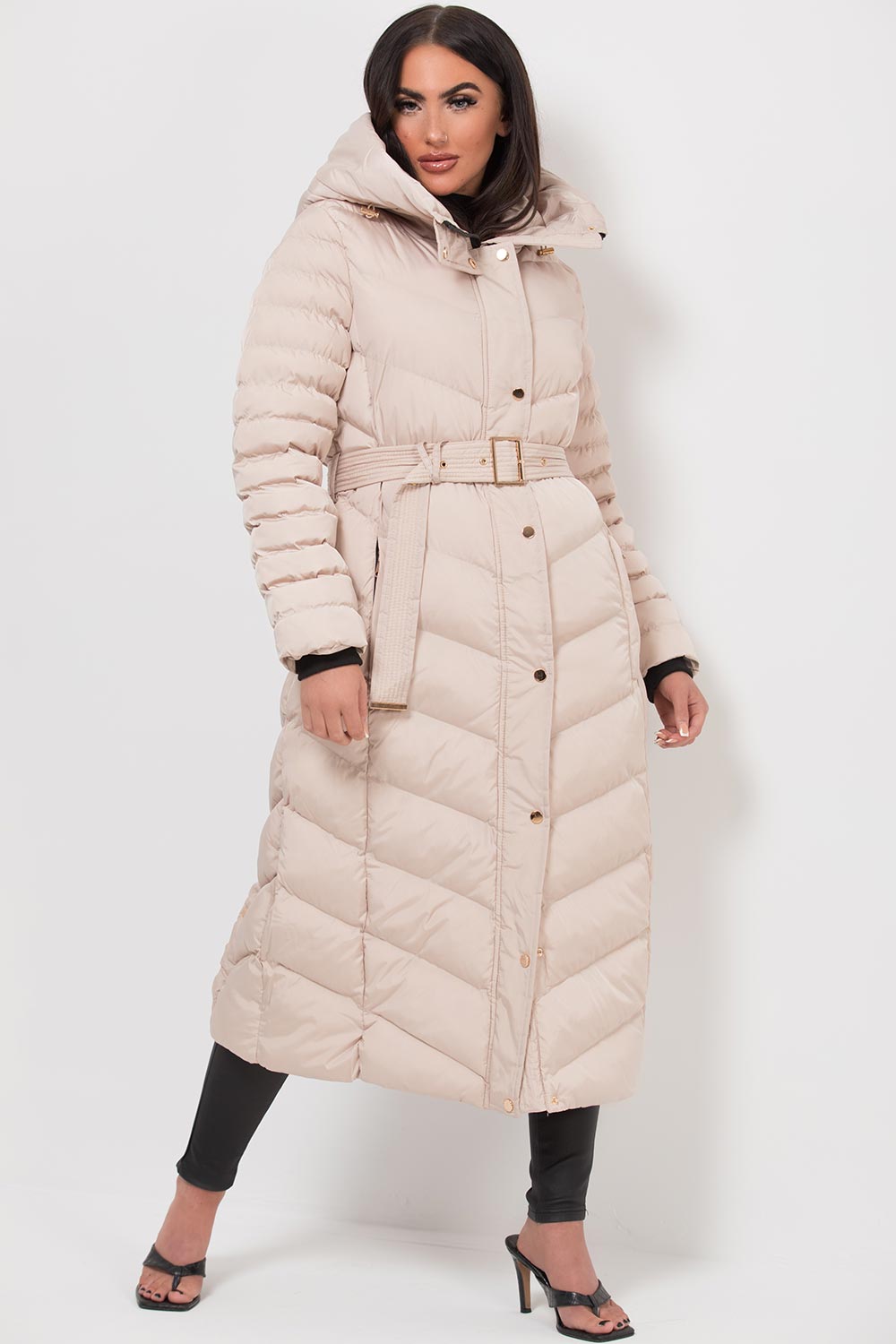 womens long padded coat