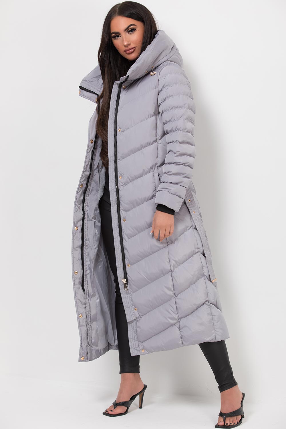 extra long padded coat