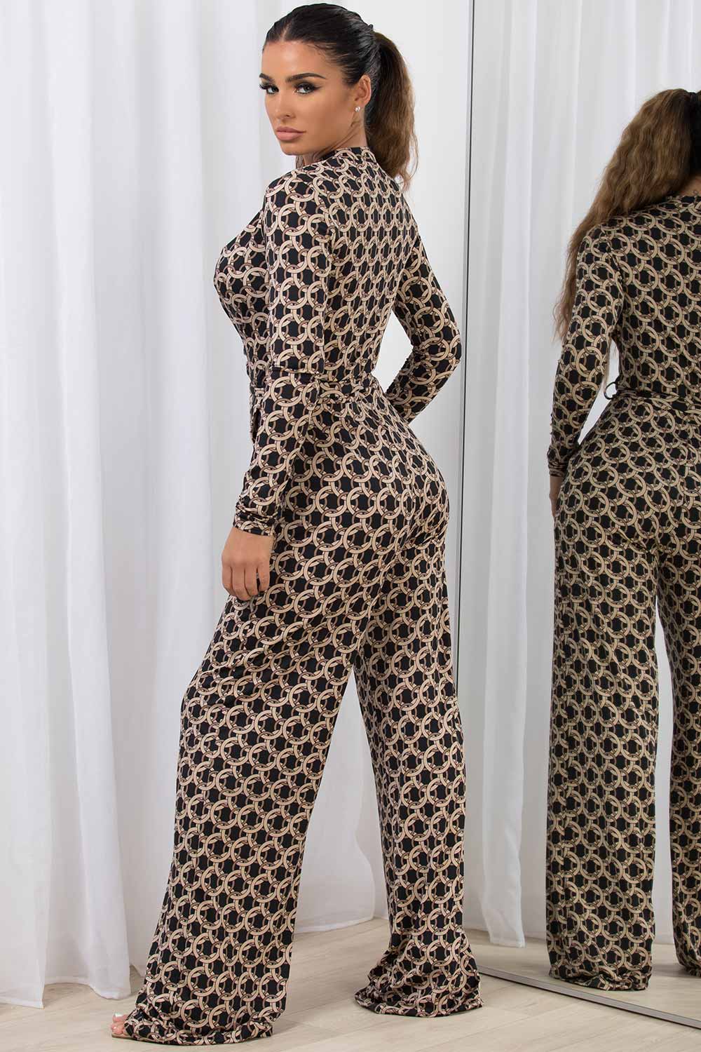 occasion jumpsuit long sleeve wide leg