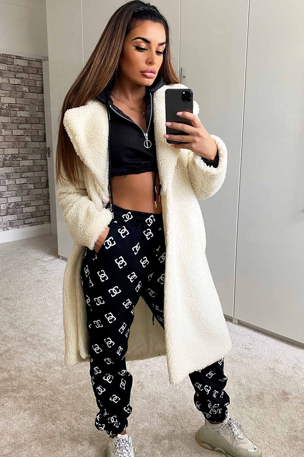 long teddy bear coat