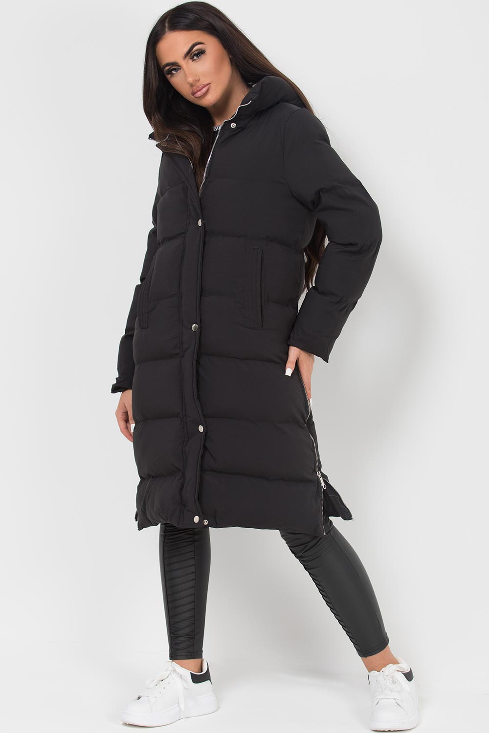 womens long puffer coat