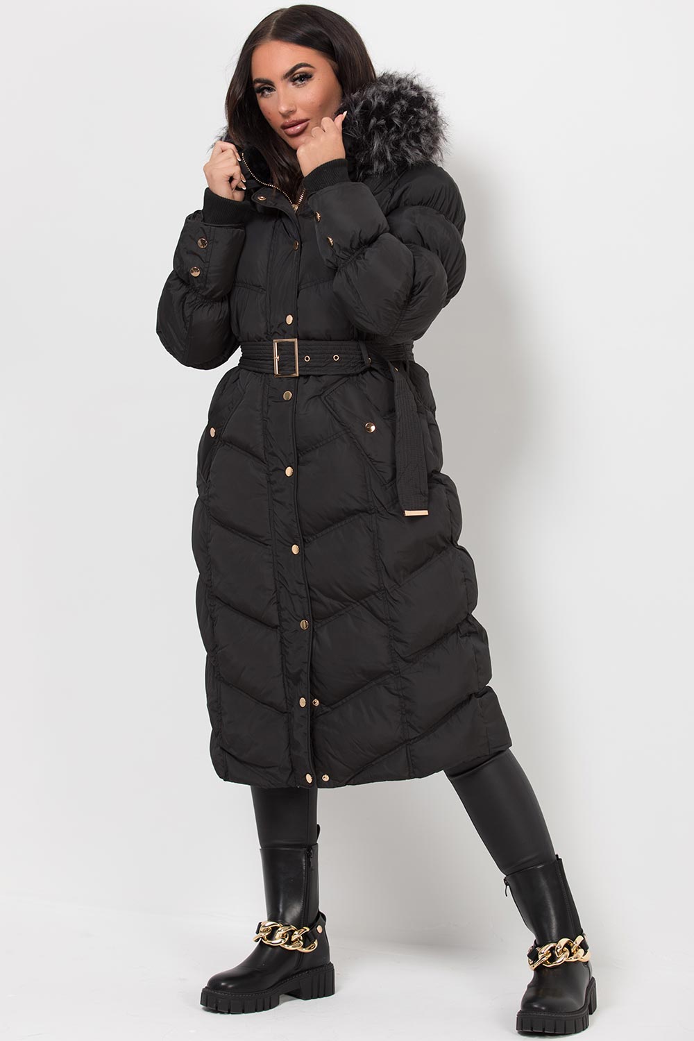 long puffer down coat womens