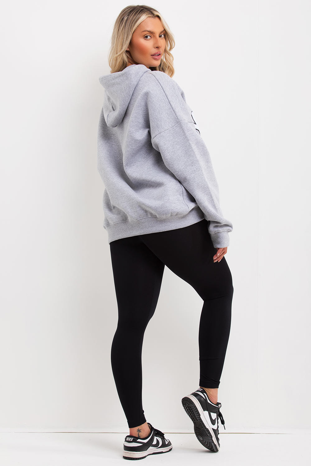 womens oversized hoodie with yoga towelling