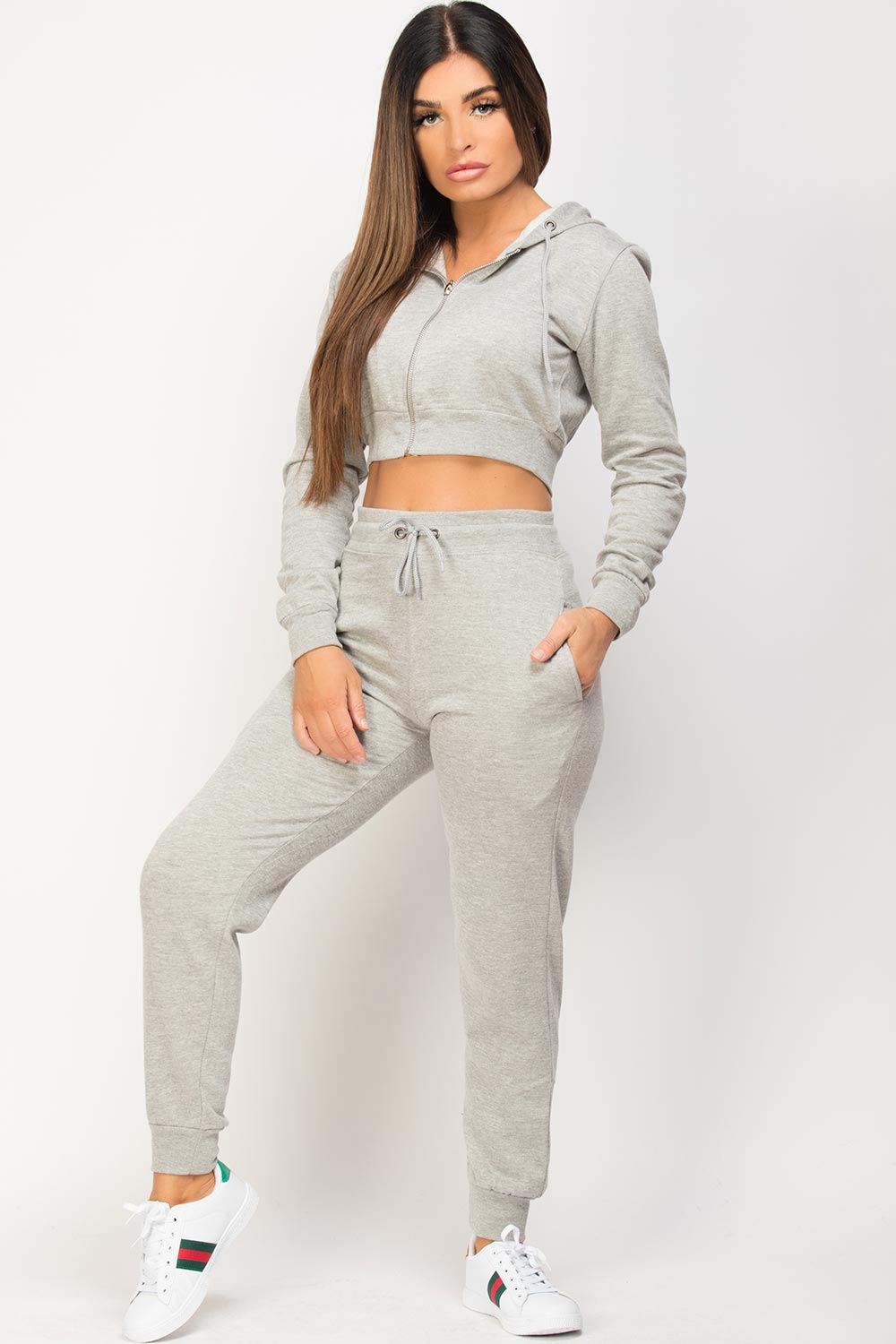 grey loungewear set womens uk