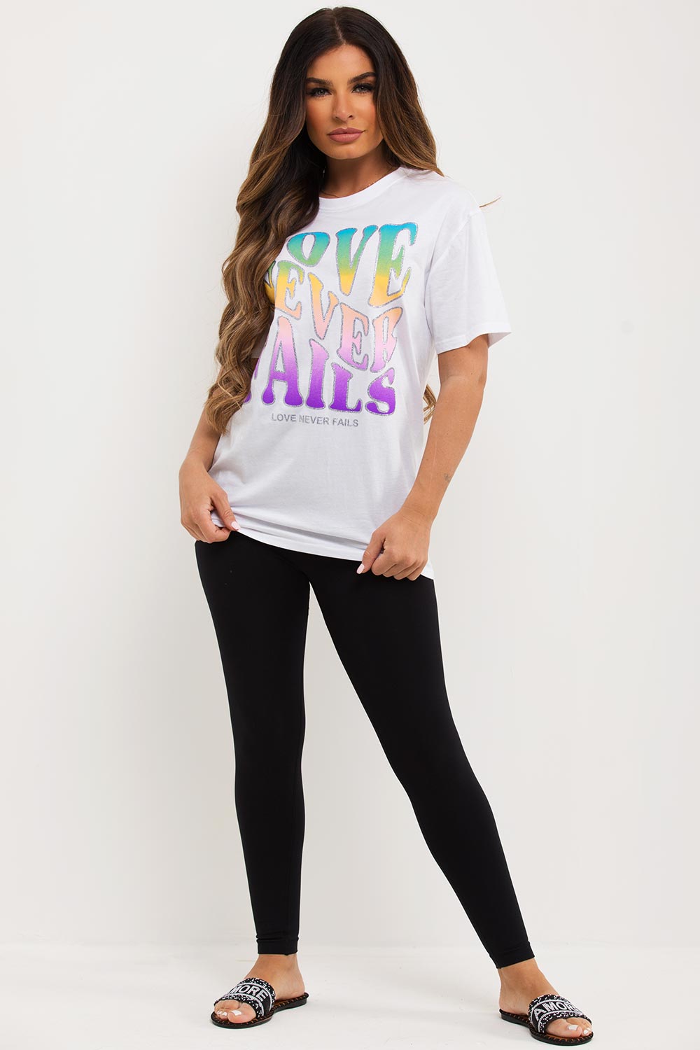 love never fails t shirt white