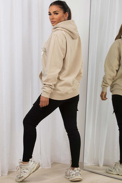Hoodie Outfit Oversized Beige Hoodie Women's Women Loose