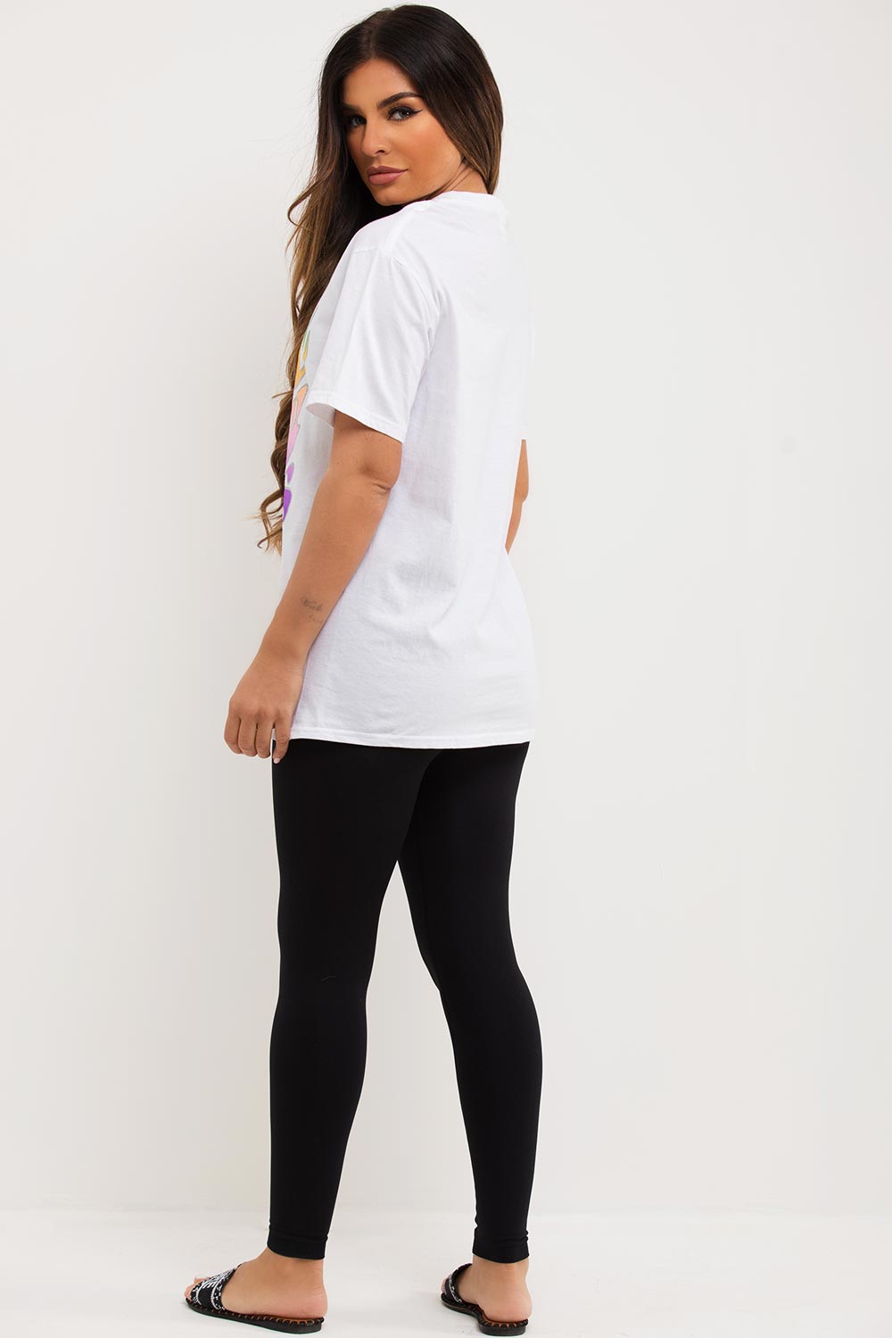 love never fails print oversized t shirt