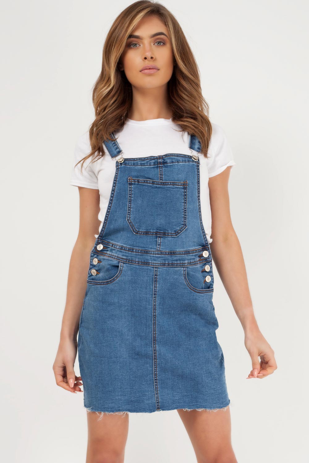denim dungaree dress styledup fashion