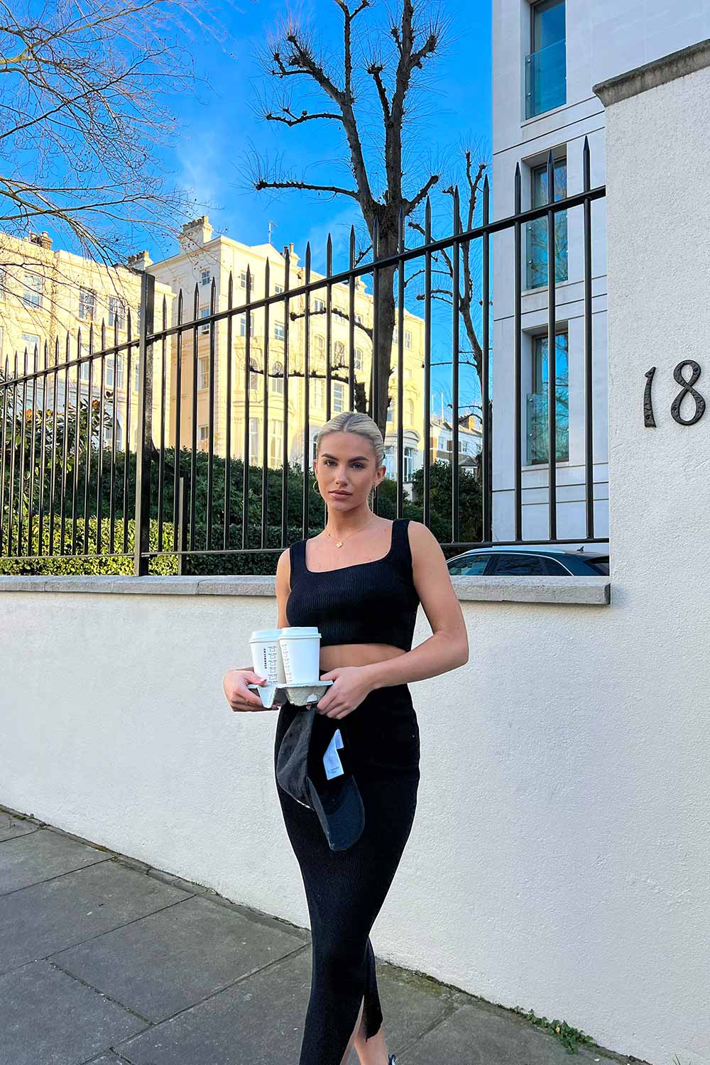 ribbed top and maxi skirt two piece co ord set uk