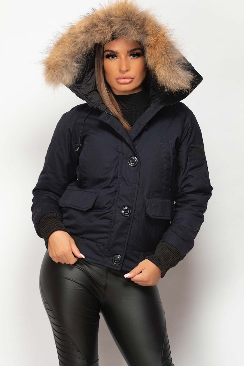 navy bomber jacket canada goose inspired