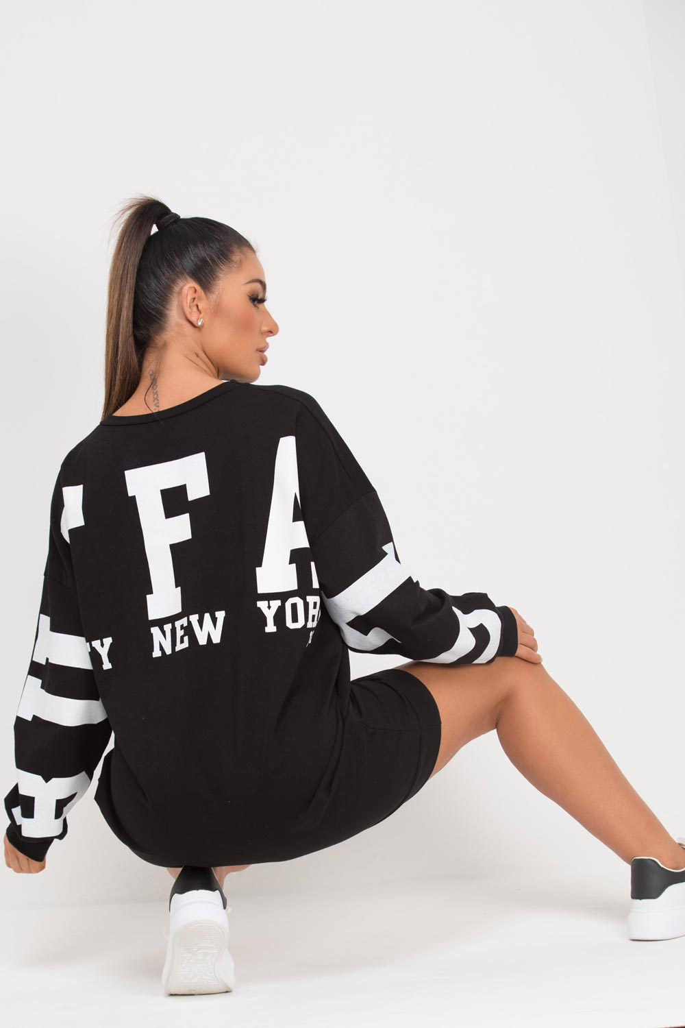 buffalo slogan oversized sweatshirt