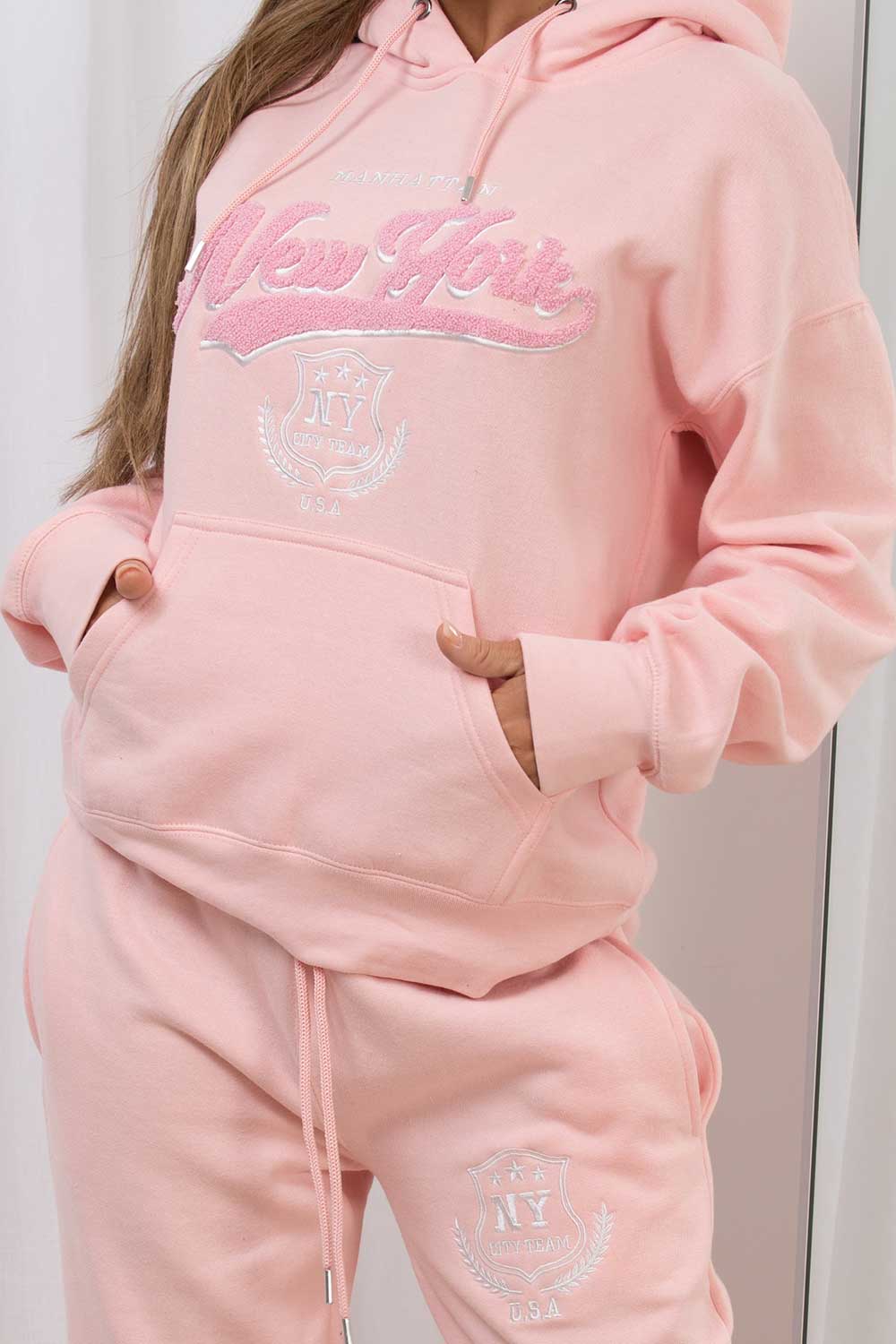 new york embroidery lounge set