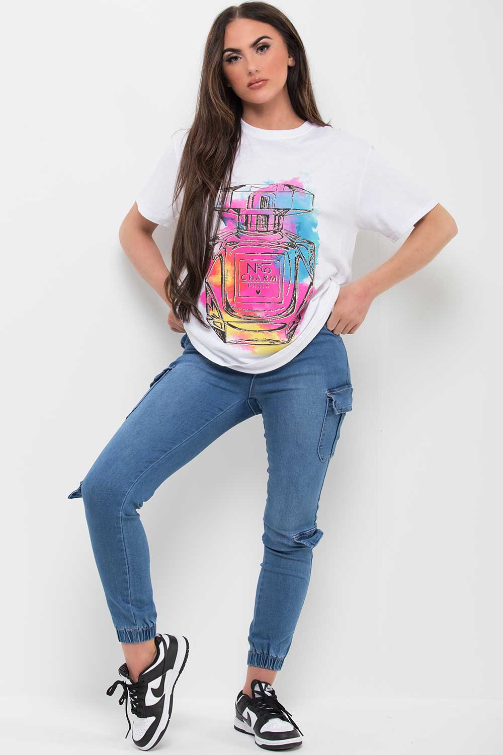 perfume bottle t shirt white