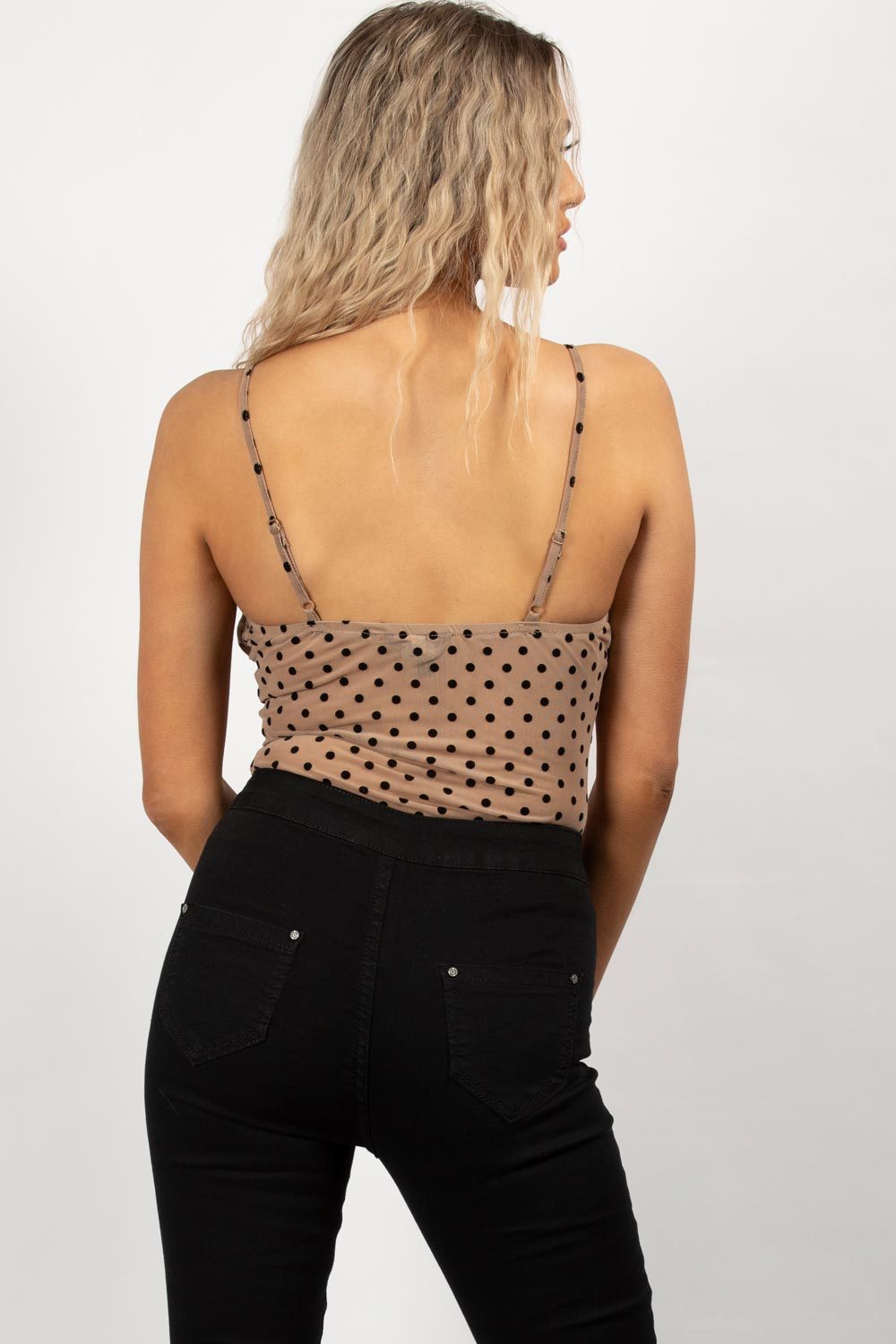 lace polka dot bodysuit