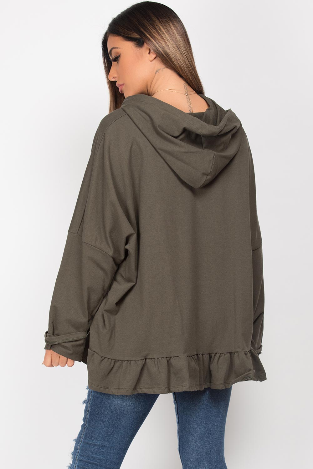 khaki oversized hoodie