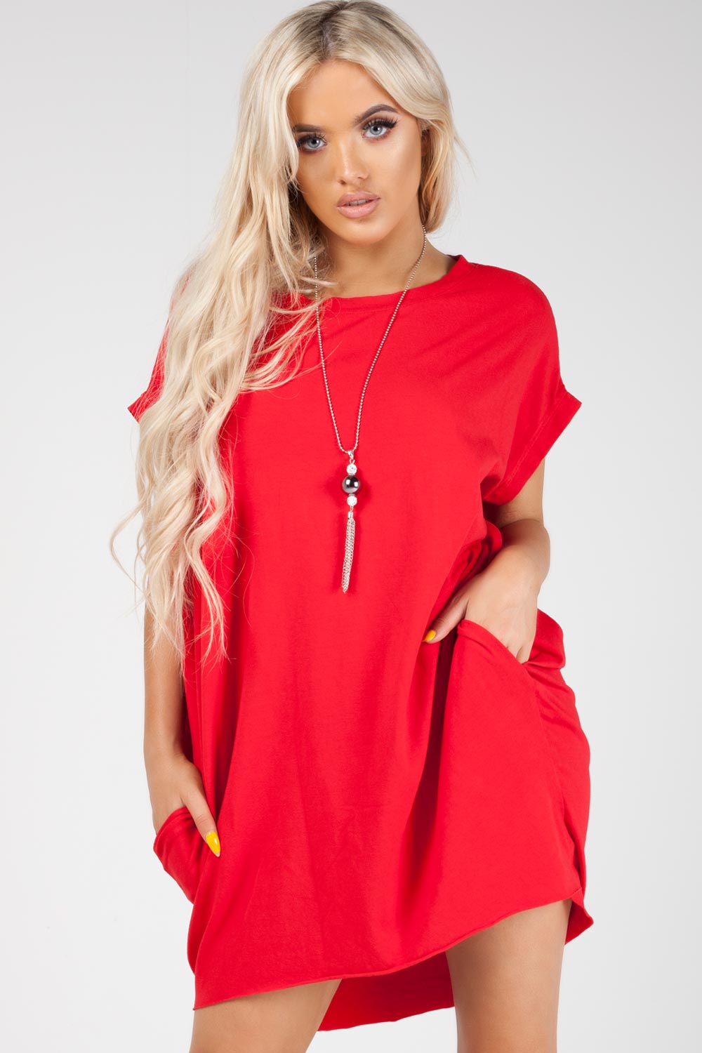 oversized top red