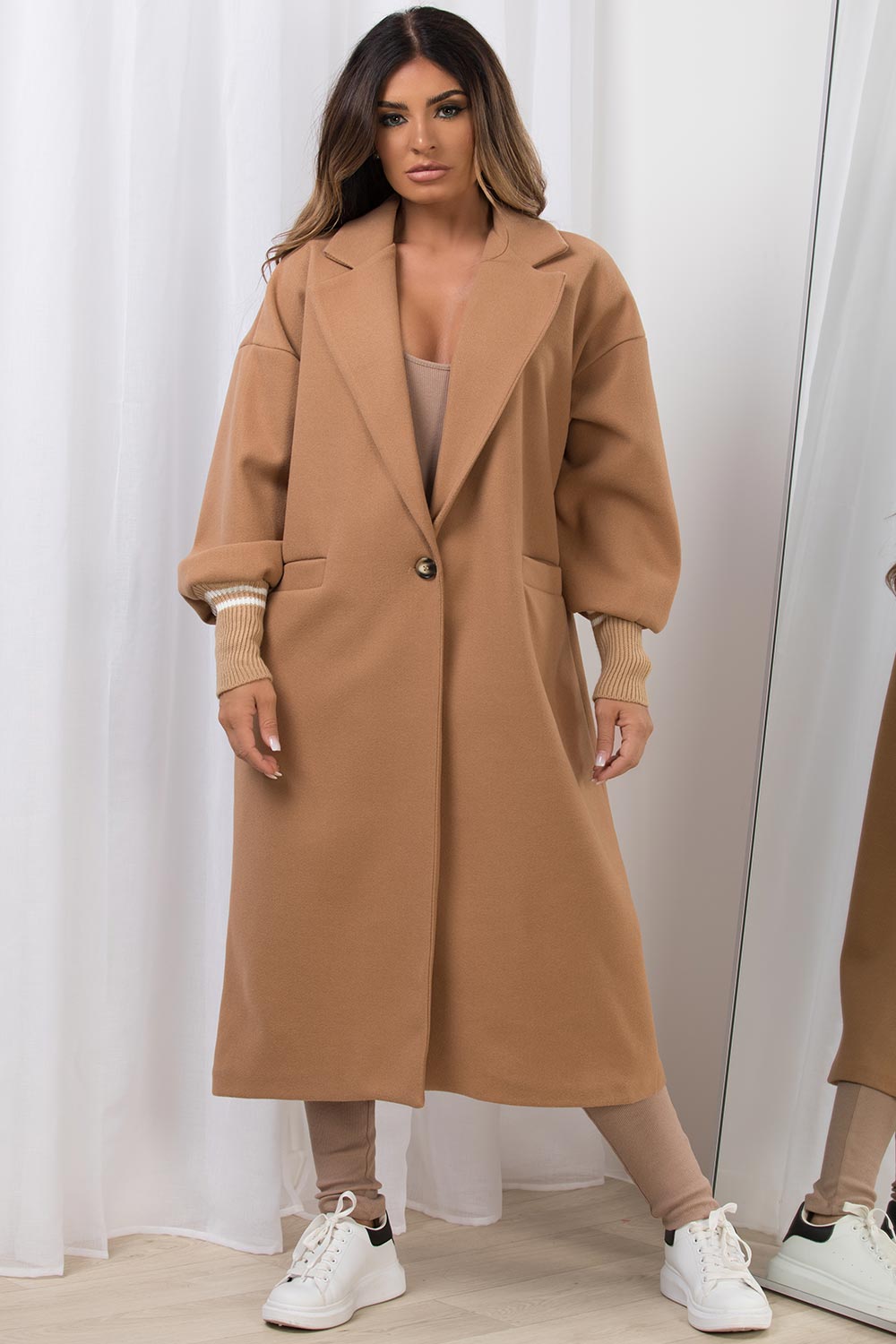 womens longline wool jacket