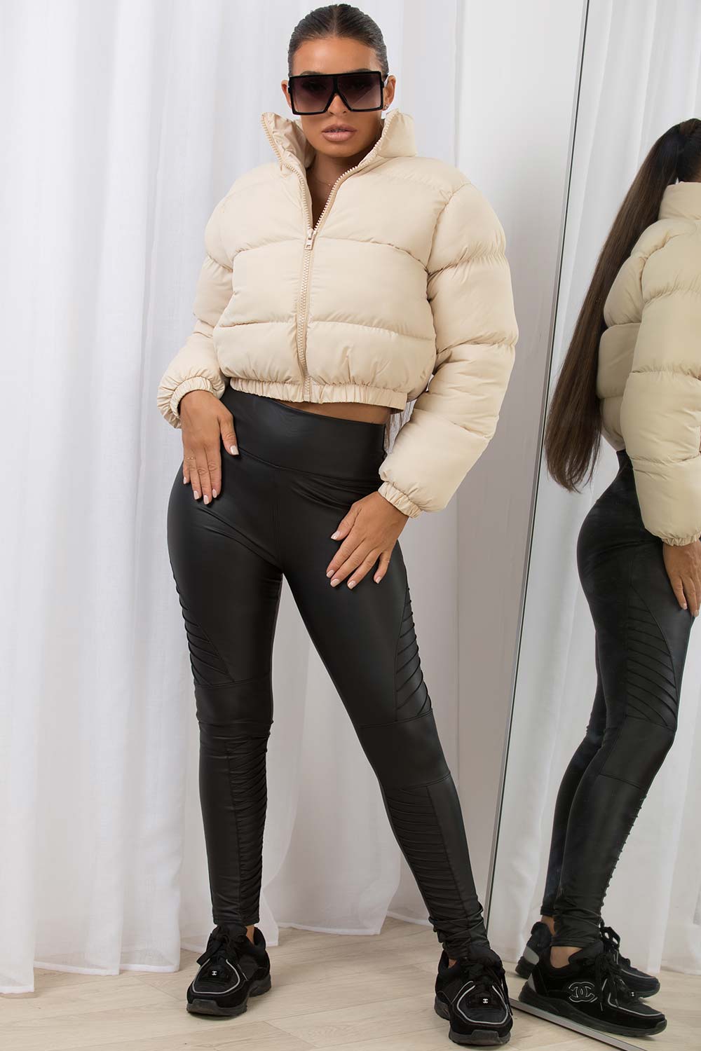 cropped puffer jacket