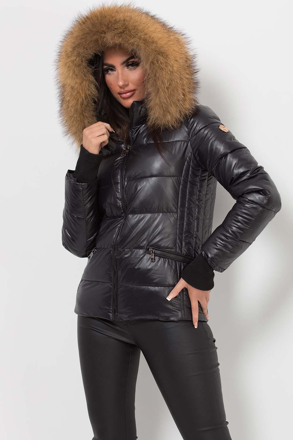black puffer zavetti canada inspired coat