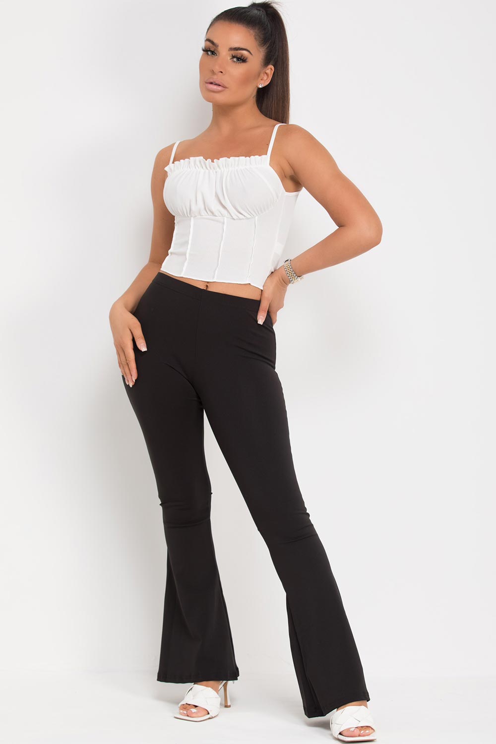 milkmaid cami bustier top off white