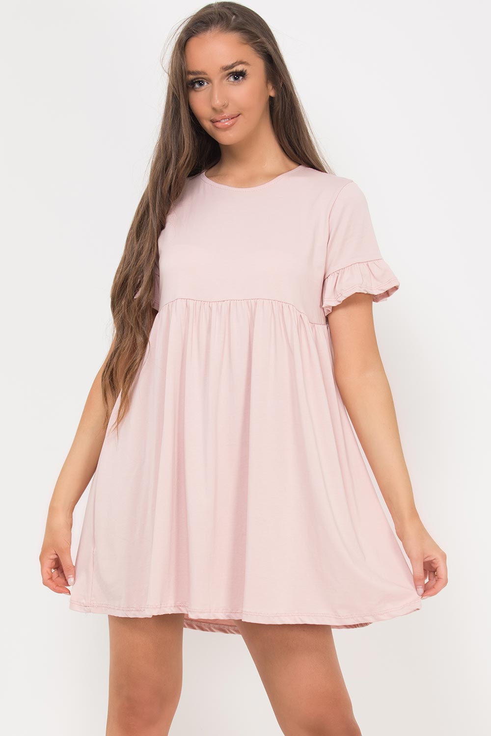 casual skater dress short sleeves