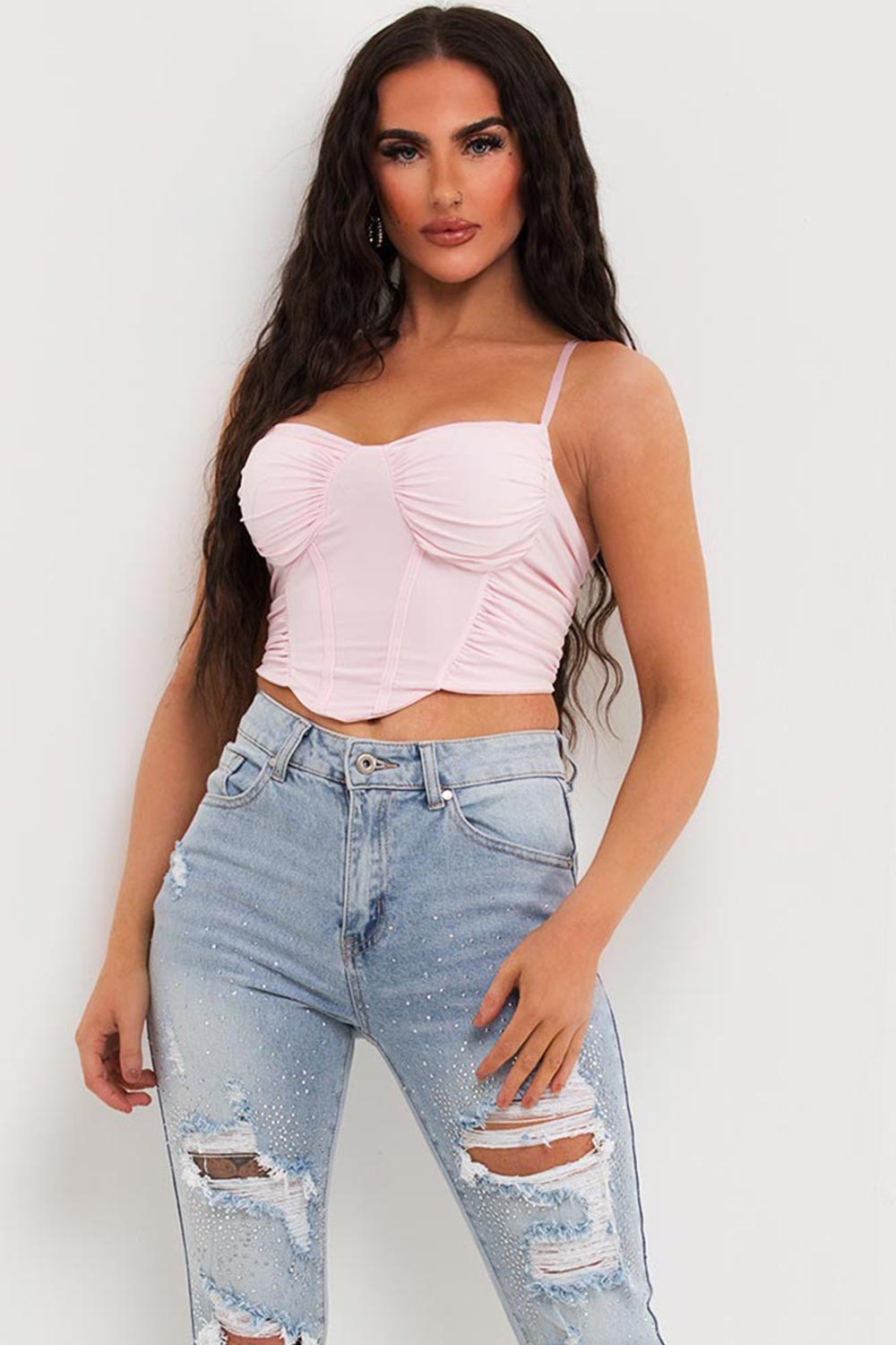 pink crop top uk