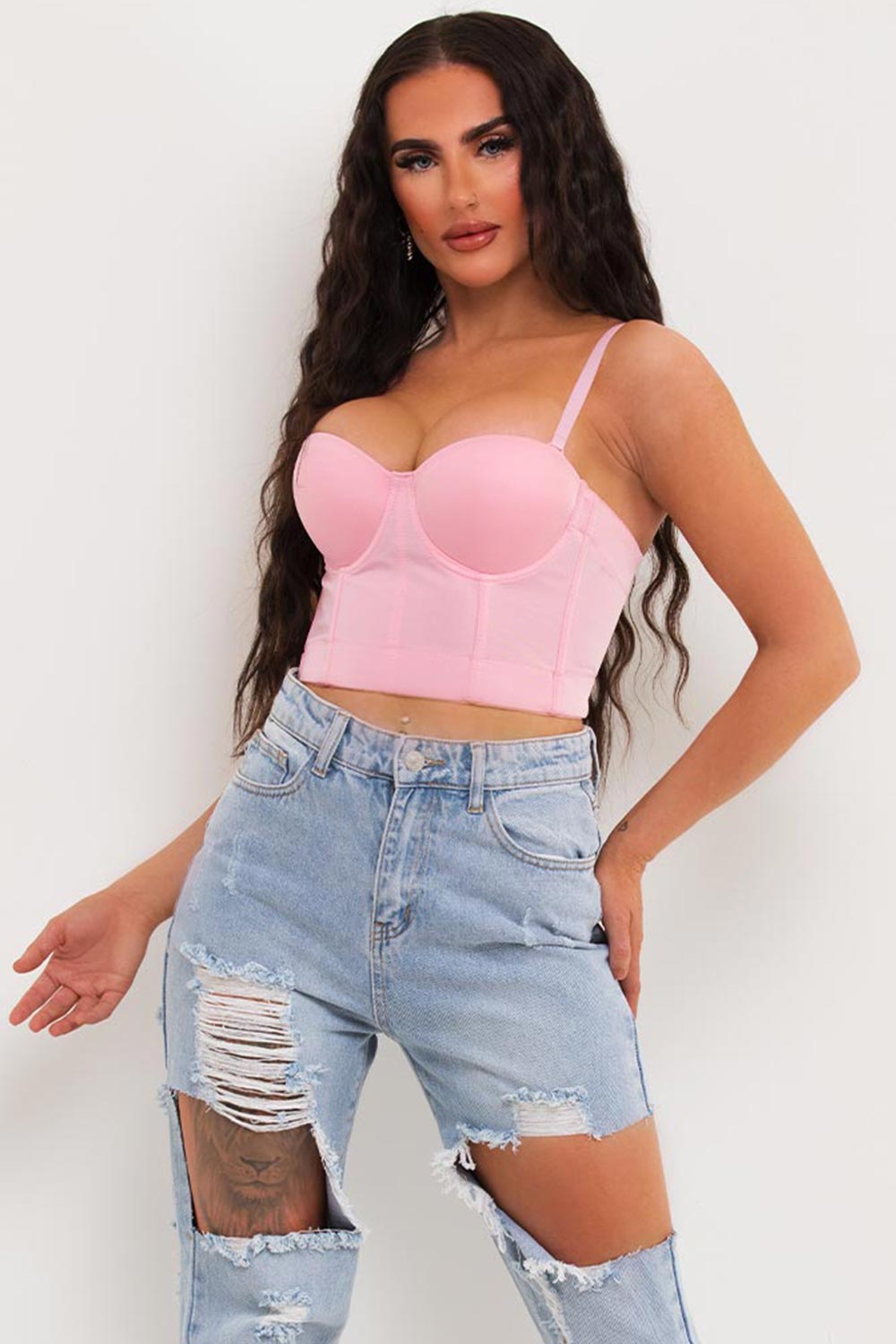 pink corset top