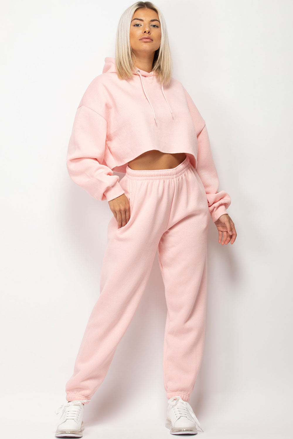 pink loungewear set womens