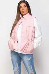 puffer padded gilet with elasticated waist