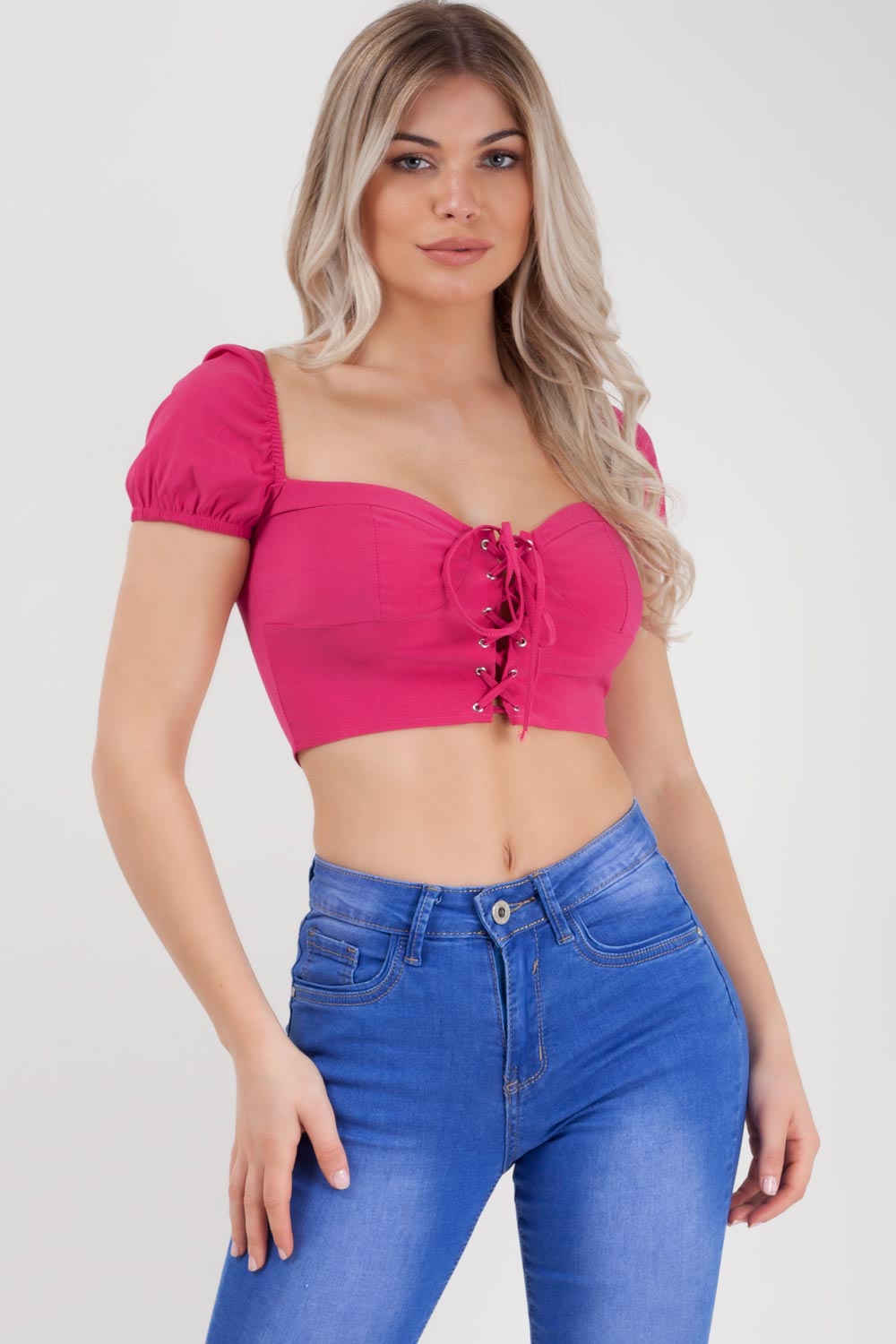 pink milkmaid top