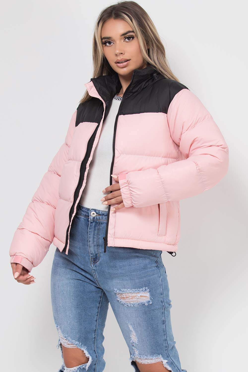 womens padded jacket north face inspired