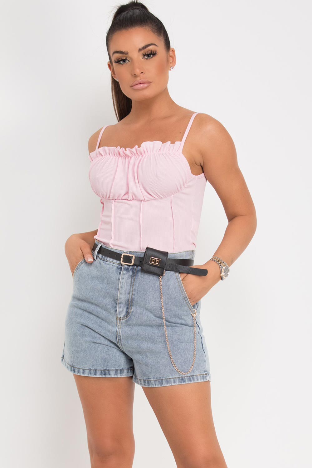 pink cami milkmaid top uk