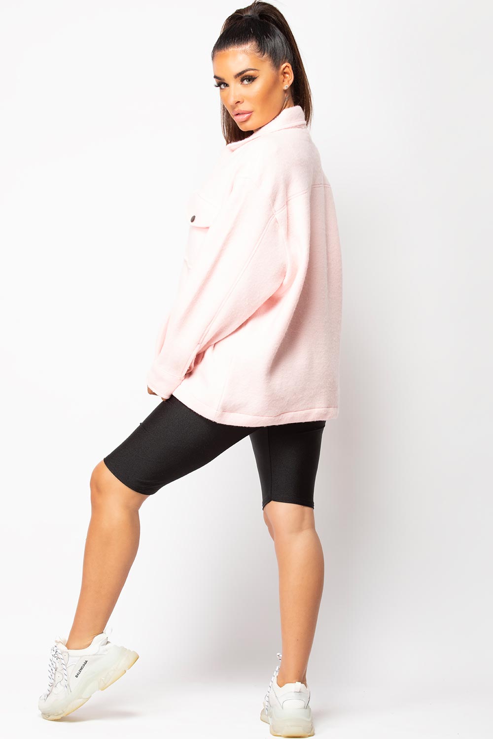 pink shacket womens