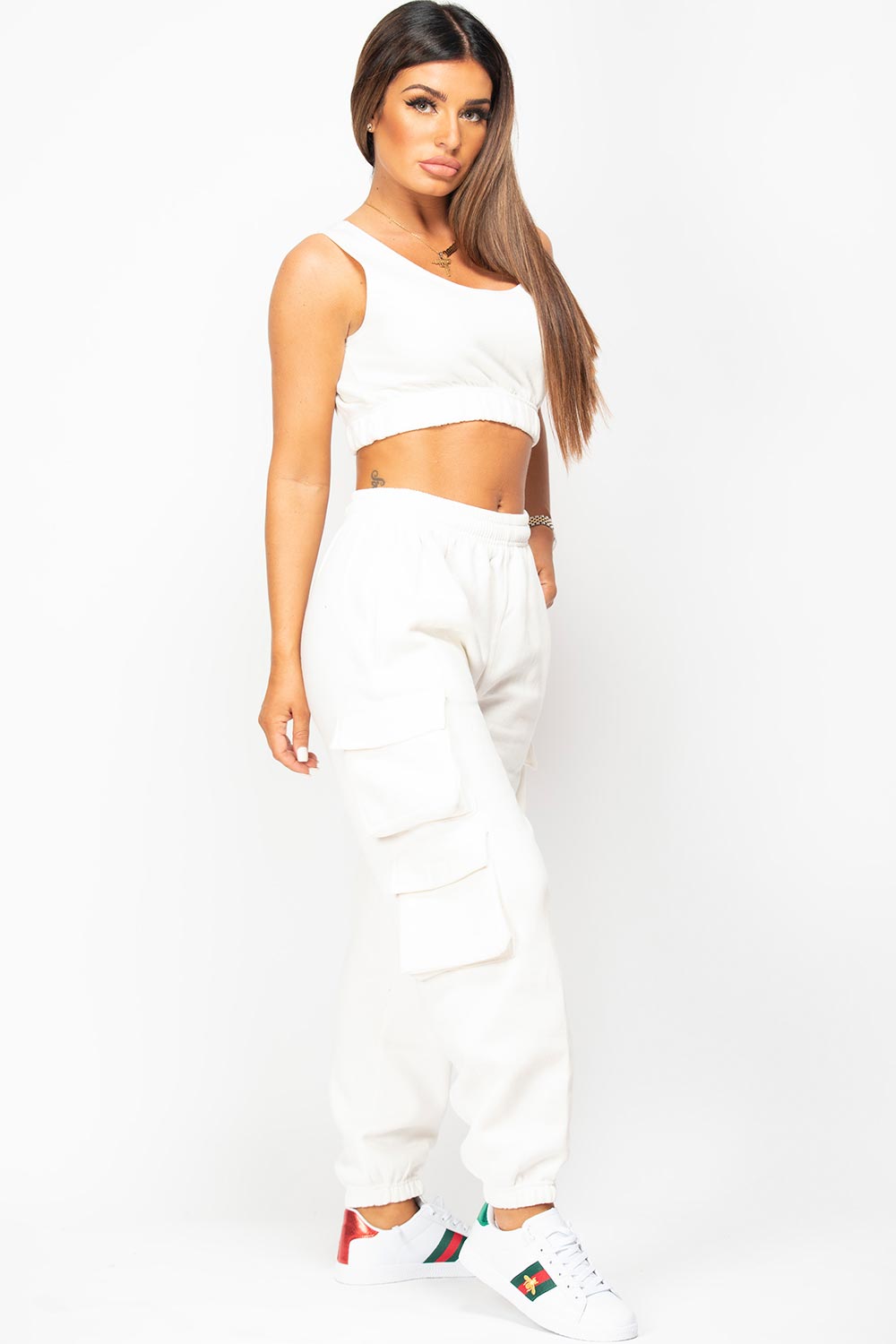 cream joggers and top set