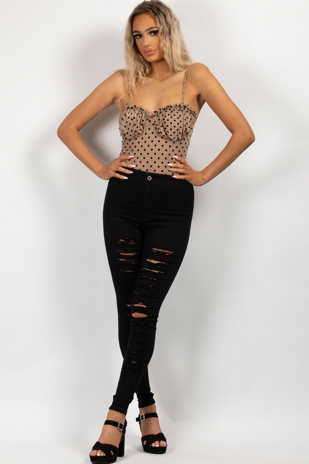 bodysuit polka dot