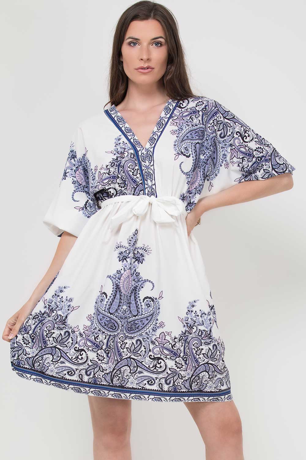 scarf print summer dress