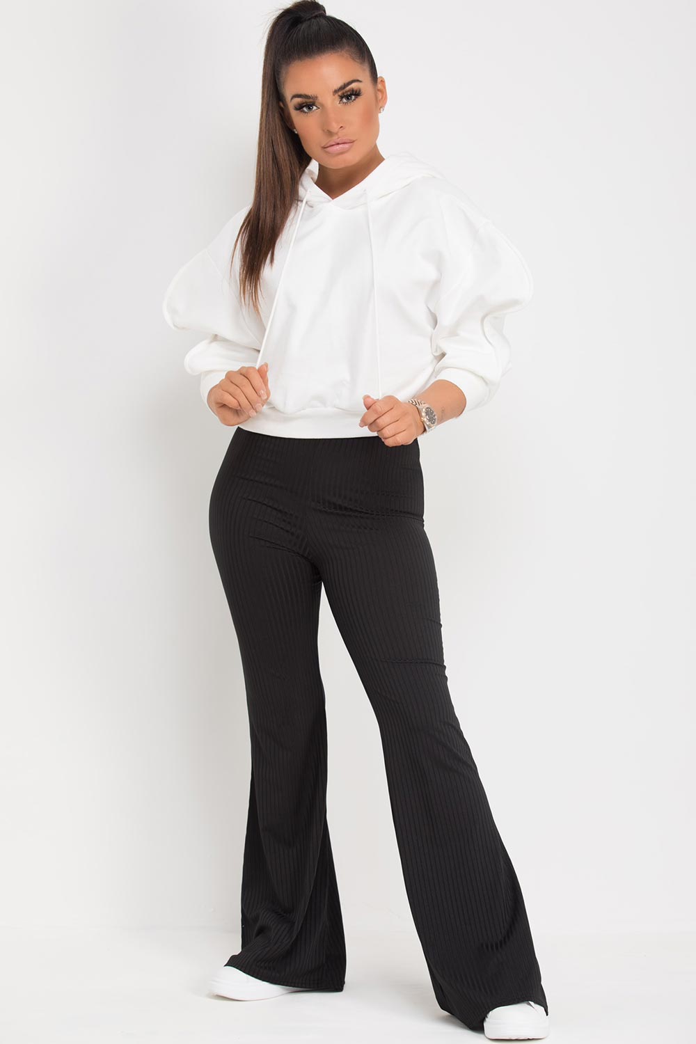 off white puff sleeve hoodie uk