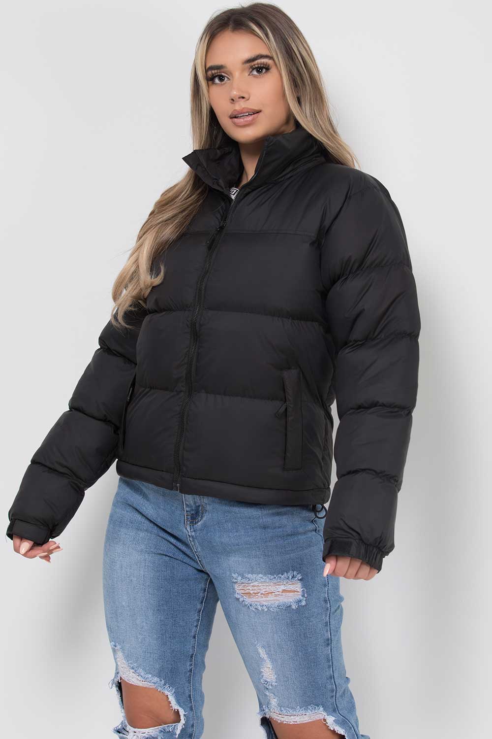 black puffer jacket north face inspired uk