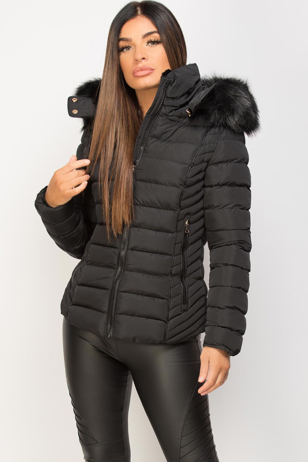 black puffer jacket uk