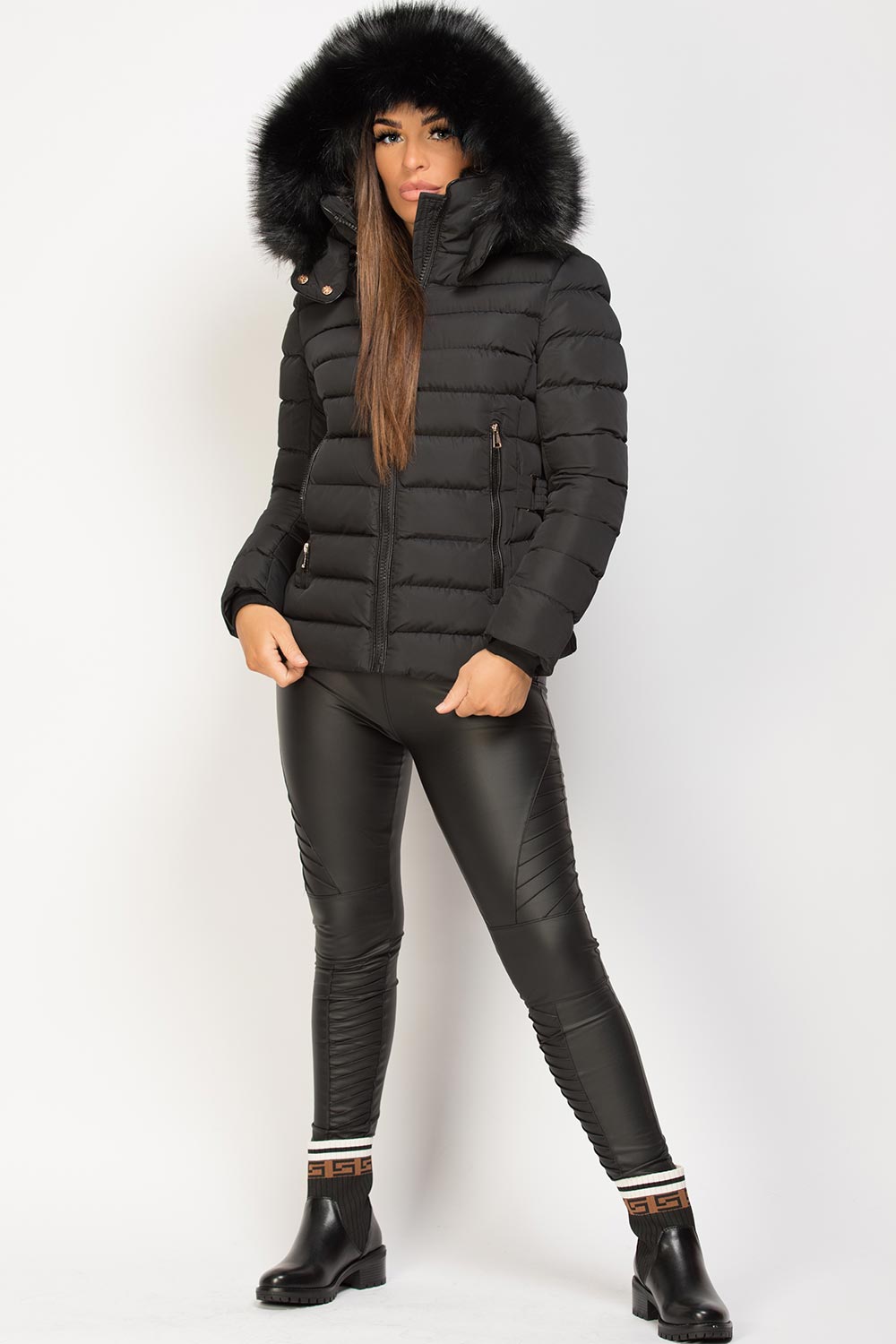 padded puffer jacket womens