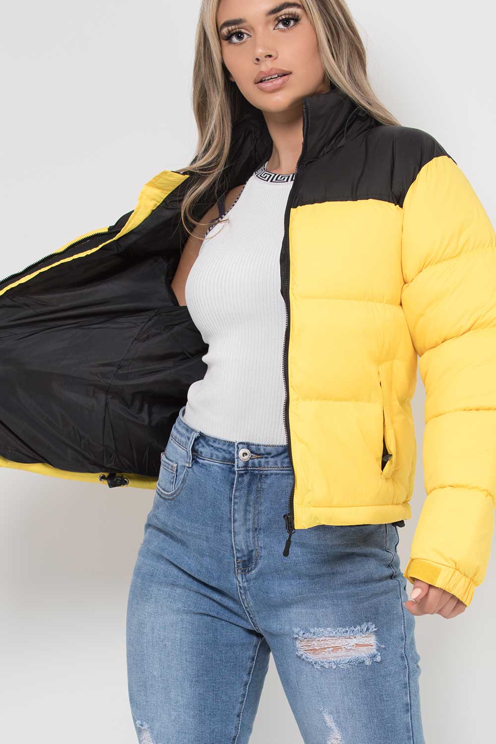 womens puffer jacket north face inspired