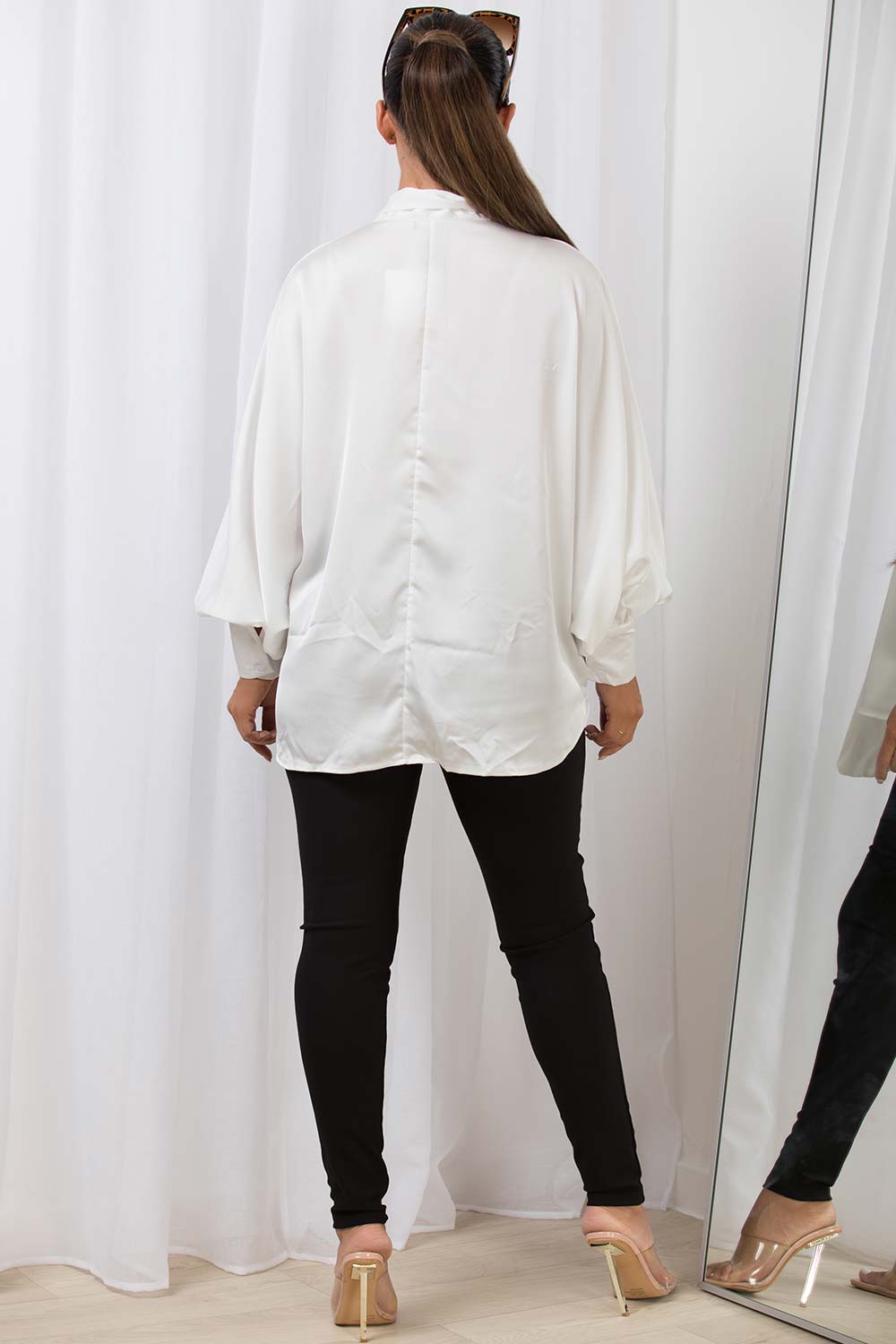 long sleeve pussy bow blouse