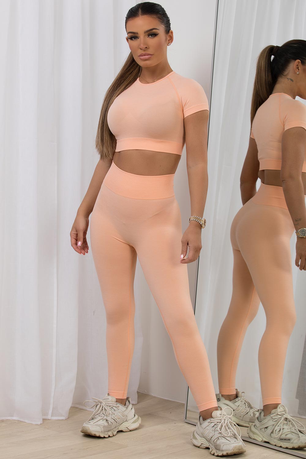 womens gym set seamless