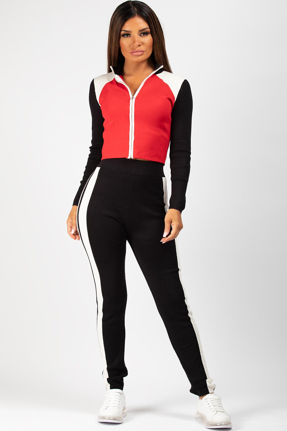 ribbed loungewear co ord set