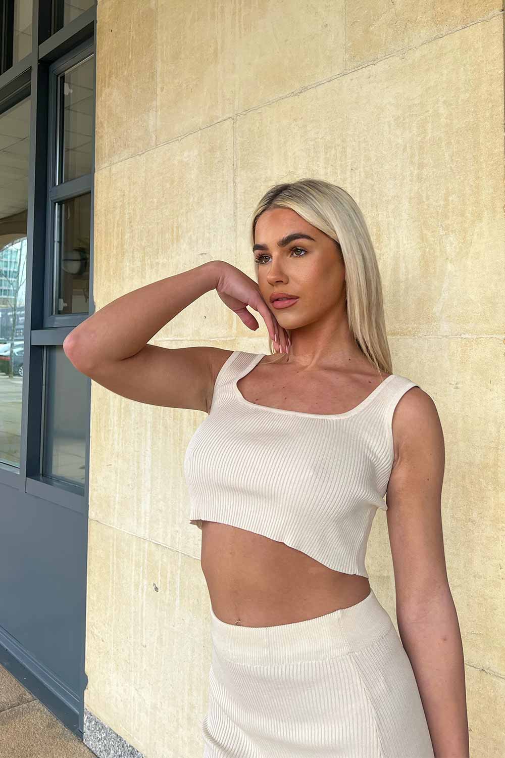 crop top and midi skirt co ord set