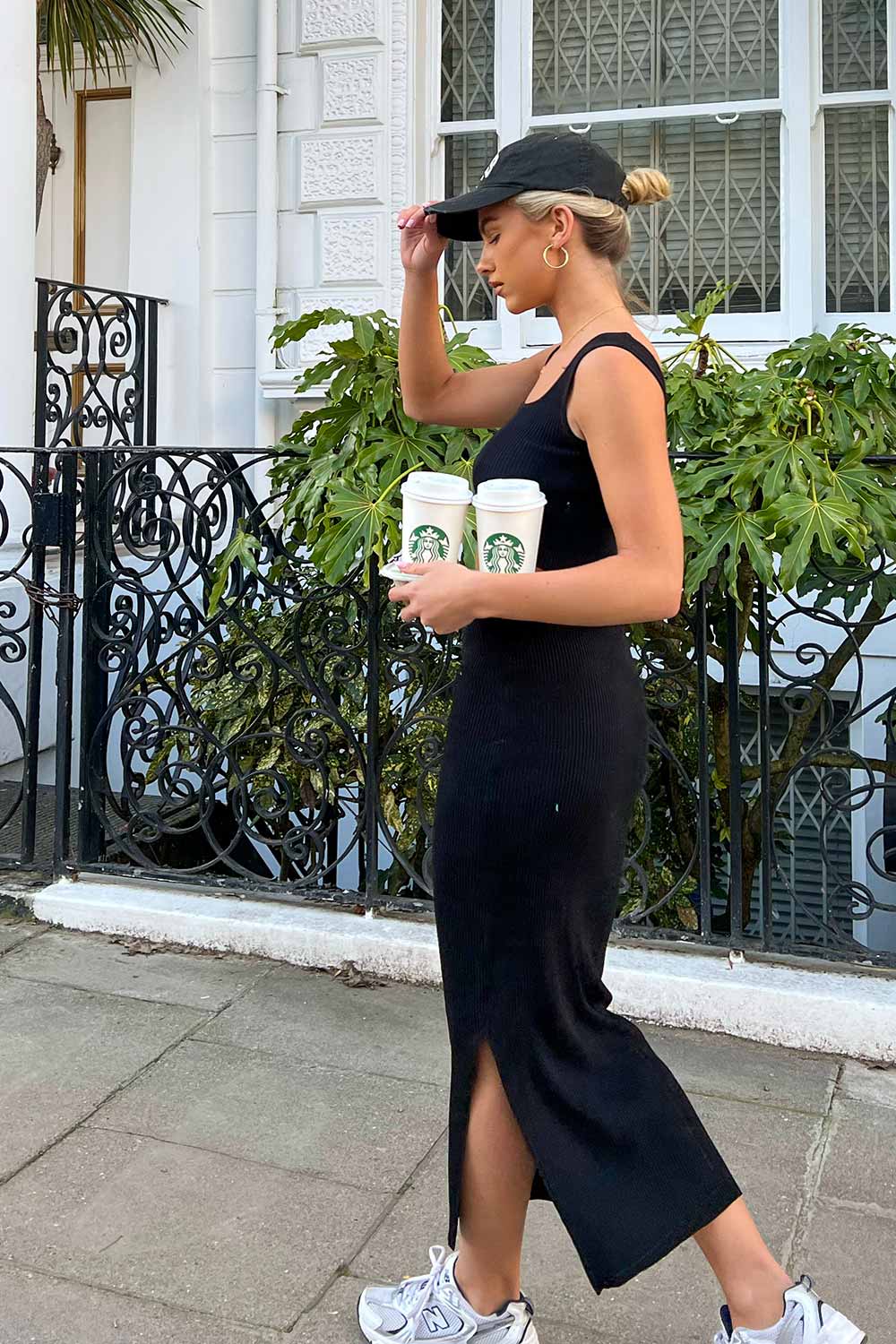 maxi skirt with side split and crop top co ord set