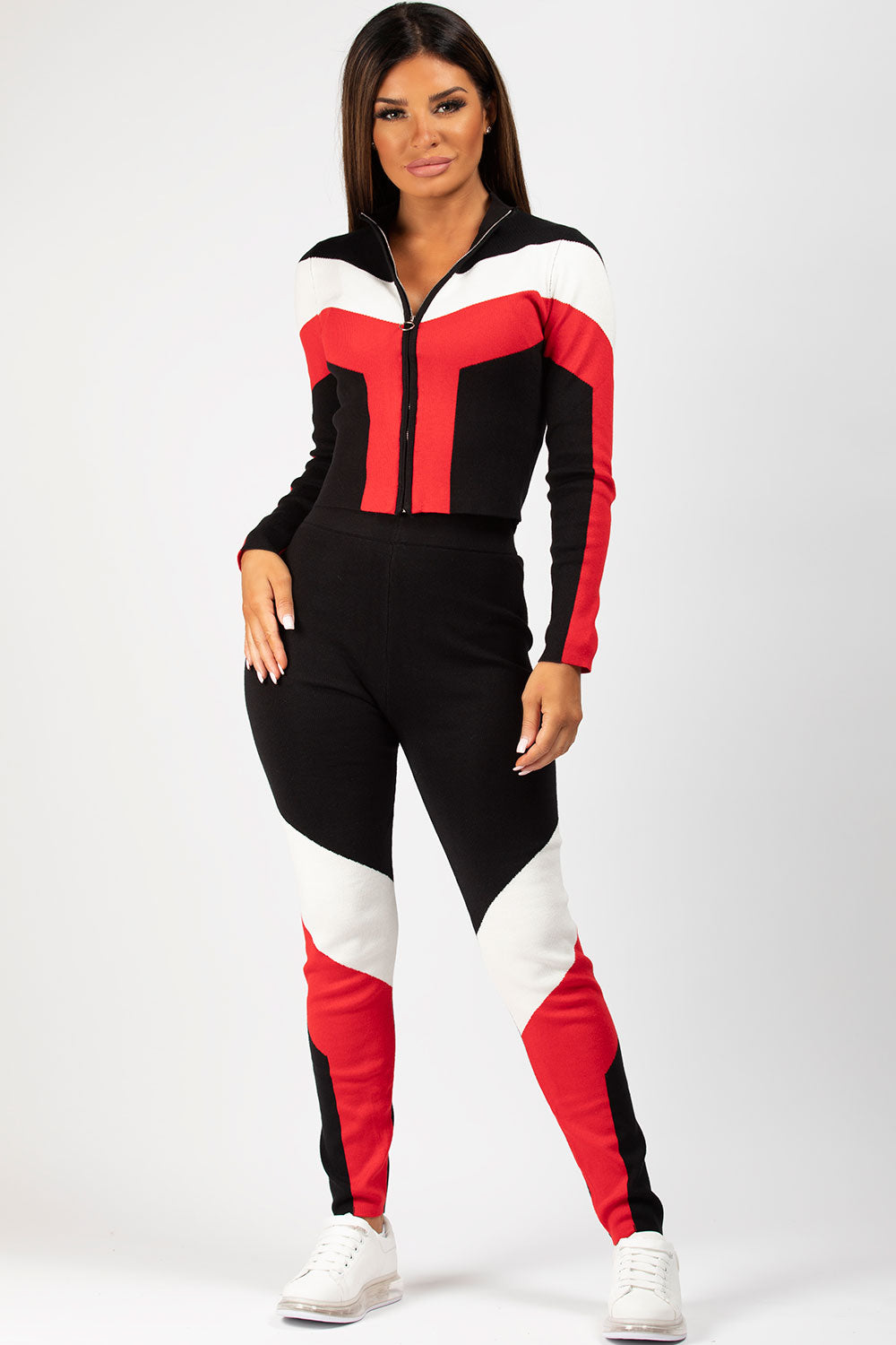 Black Ribbed Lounge Set